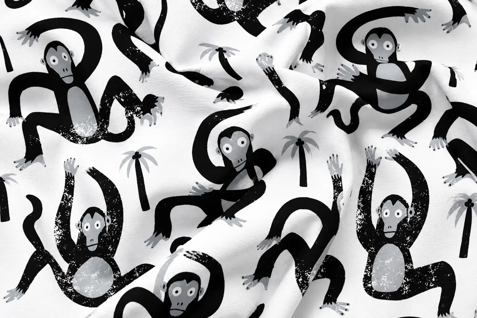 Cristina Martin Illustration - Personal Work - Monkey Pattern - Mockup